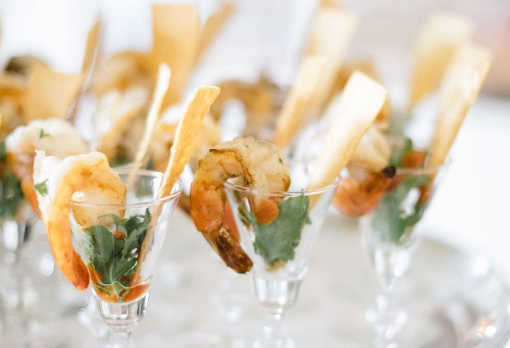 Trish Beck Events | Selecting your Wedding Menu: Wedding Cocktail Hour - Shrimp Appetizers